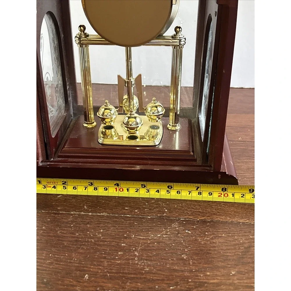 Collector's Seiko Rotary Pendulum Mantel Clock‎ QXG333BL Keeps Time - Parts